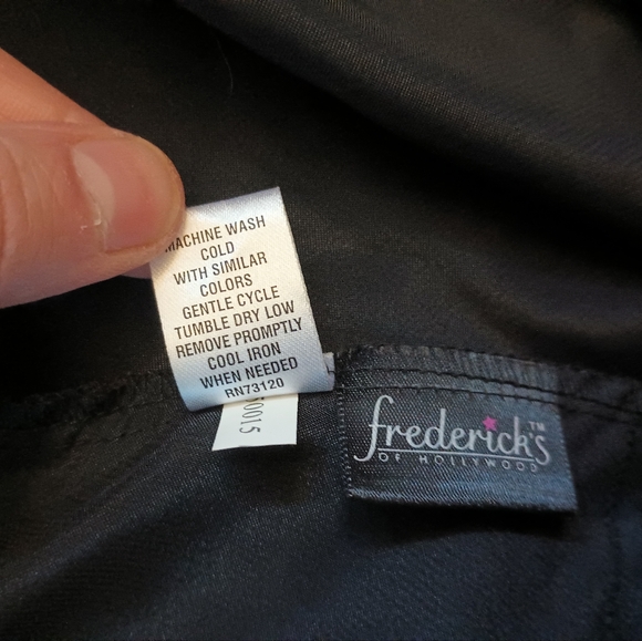 Fredericks Of Hollywood Lace Babydoll Satin Mini Slip Dress 3X Black Gothic Y2K - Picture 5 of 7